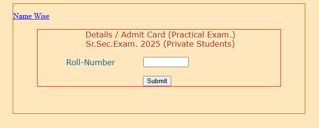 RBSE 12th Admit Card 2025